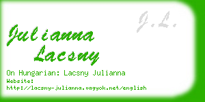 julianna lacsny business card